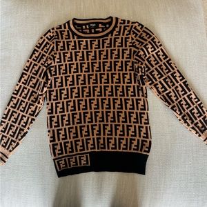 Fendi Longsleeve motif sweater, size small
